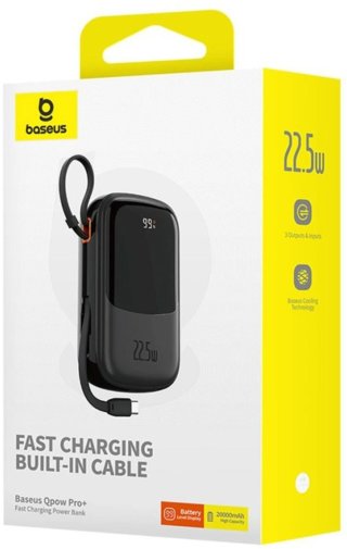 Батарея універсальна Baseus Qpow Pro 20000mAh 22.5W Black (PPQD2-20С)