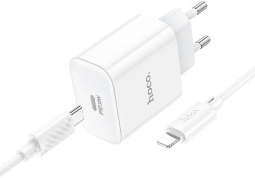Фото: Зарядний пристрій Hoco C76A Pro Majestic 30W White with Type-C/Lightning (6942007616317) № 9 | KTC