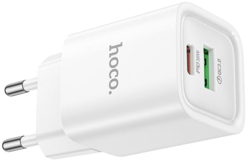 Зарядний пристрій Hoco C149A Charm QC3.0 PD 30W White (6942007630337)