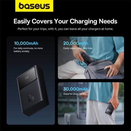 Батарея універсальна Baseus Star Lord Digital Display 30000mAh 22.5 Black (P10022905113-00)