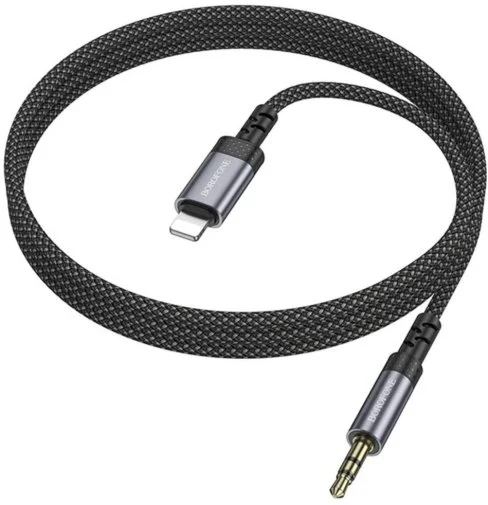 Фото: Перехідник BOROFONE BL24 Lightning M / Jack 3.5mm 1m Metal Grey (6941991118975) № 7 | KTC