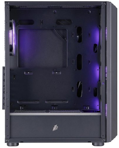 Корпус 1stPlayer H6-BK-4F7 Black with window