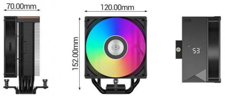 Кулер для процесора PCCooler RT500 Digital ARGB Black (RT500 Digital ARGB BK)