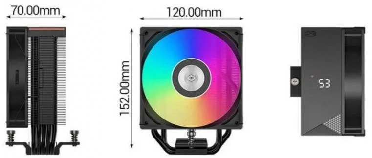 Фото: Кулер для процесора PCCooler RT500 Digital ARGB Black (RT500 Digital ARGB BK) № 16 | KTC