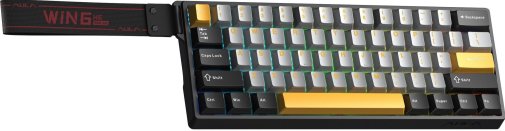 Клавіатура Aula WIN60 HE Max Magnetic Switch ENG/UKR Black/Grey/Yellow (6978080504036)