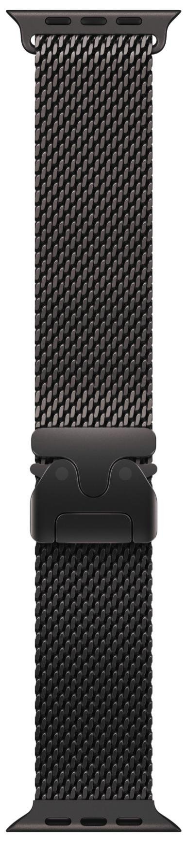 Ремінець Apple for Apple Watch 49mm - Titanium Milanese Loop Black - Medium (MXKG3)
