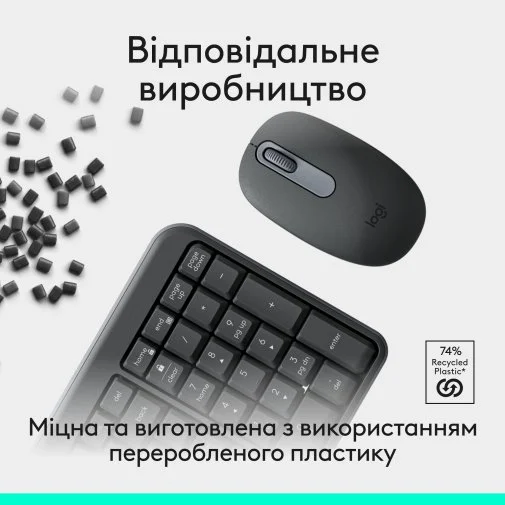 Фото: Комплект клавіатура+миша Logitech MK250 Combo Bluetooth US/UA Graphite (920-013823) № 17 | KTC