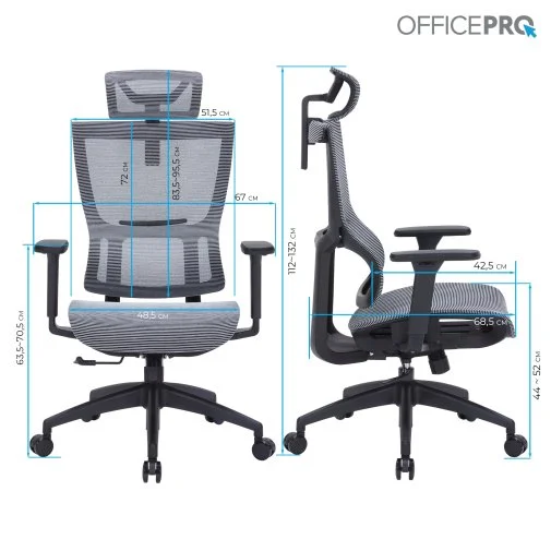 Фото: Крісло OfficePro Elegant OC660 Black/Dark Gray (OC660-B-DG-DG) № 30 | KTC
