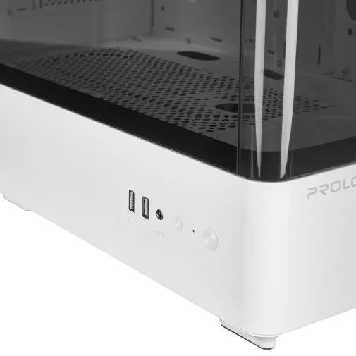 Фото: Корпус ProLogix Lumi GM-01AW Glass White with window № 15 | KTC