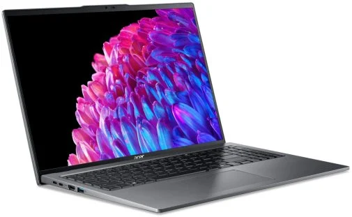 Фото: Ноутбук Acer Swift Go 16 SFG16-72-53VK NX.KYAEU.001 Grey - 16" IPS 60 Гц / Intel Core Ultra 5 / Ultra 5 125U / DDR5 16 ГБ / PCI-E SSD 512 ГБ / Intel Graphics № 9 | KTC