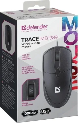 Фото: Миша Defender Trace MB-989 Black (52989) № 6 | KTC