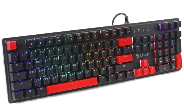 Фото: Клавіатура Bloody BLMS Red Switch USB Fire Black (S525N Fire Black) № 8 | KTC