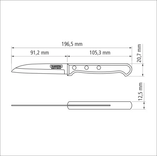 Фото: Ніж кухонний для овочів Tramontina POLYWOOD 7.6cm (21121/173) № 9 | KTC