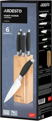 Фото: Набір ножів Ardesto Gemini 6pcs Black (AR2106SB) № 23 | KTC