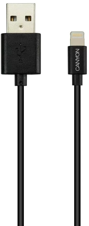 Фото: Кабель Canyon MFI-1 2.4A AM / Lightning 1m Black (CNS-MFICAB01B) № 5 | KTC