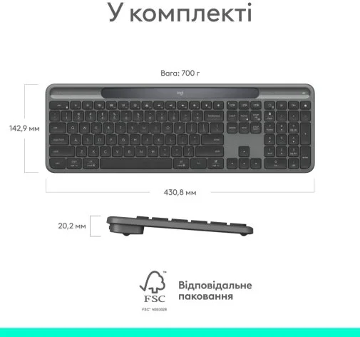 Фото: Клавіатура Logitech Signature Slim Solar Plus K980 Graphite (920-013764) № 29 | KTC