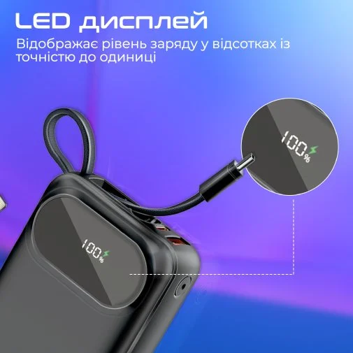 Батарея універсальна 20000mAh Promate powerpod-20.black