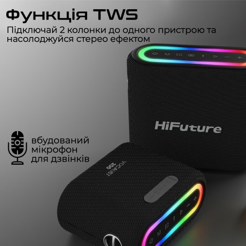 Акустика для вечірок HiFuture Vocalist200 Black (6972576181756)