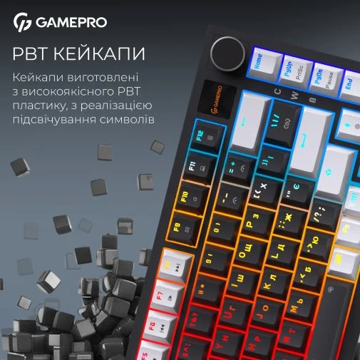 Фото: Клавіатура GamePro Genesis Asgard Valhalla Pro MK160B-D-Pro Rainy Switches Black № 24 | KTC