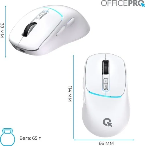 Фото: Миша OfficePro M468W Wireless White № 24 | KTC