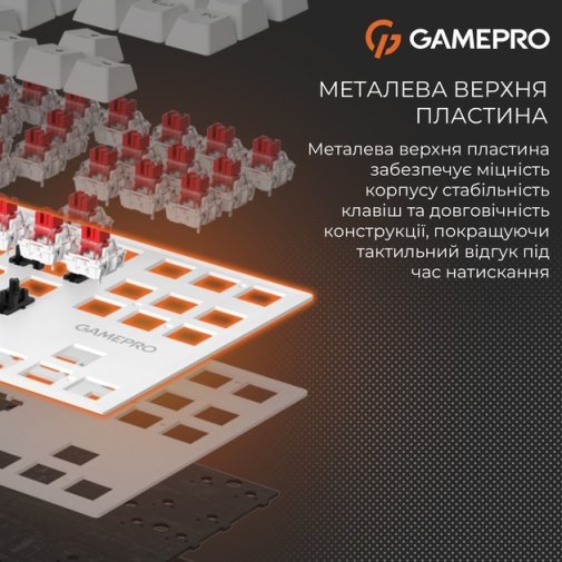 Клавіатура GamePro Genesis Joker MK124W Red Switches USB White