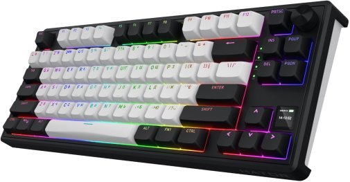 Клавіатура, Hator Skyfall 80 MAG ULTIMA 8K Aurum Ice, Wireless/BT, Black/White ( Gaming )