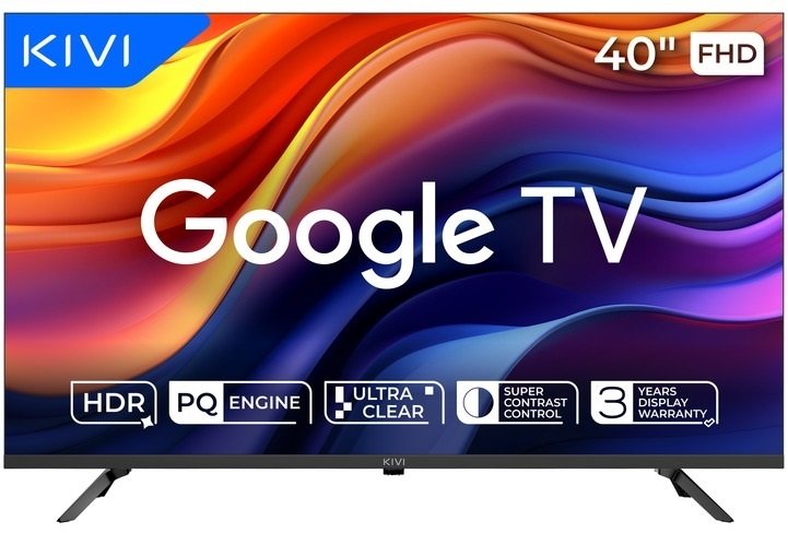 Телевізор LED Kivi 40F800KB (Google TV, Wi-Fi, 1920x1080)