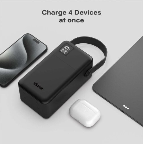 Батарея універсальна Vinnic Everest 4 60000mAh 22.5W Black (4898338024586)