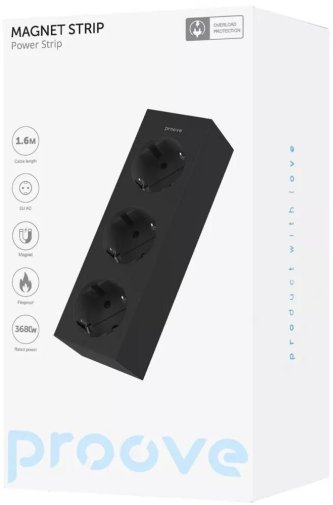 Мережевий фільтр Proove Magnet Strip 1.6m Black (PSMS25000001)