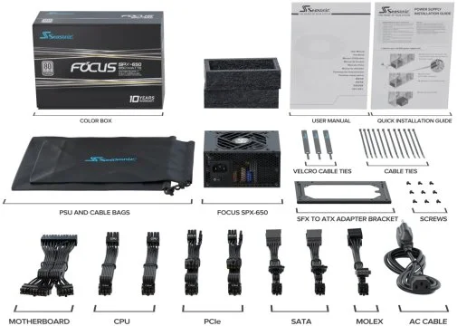 Фото: Блок живлення Seasonic 650W Focus SPX 650 (FOCUS-SPX-650) № 10 | KTC
