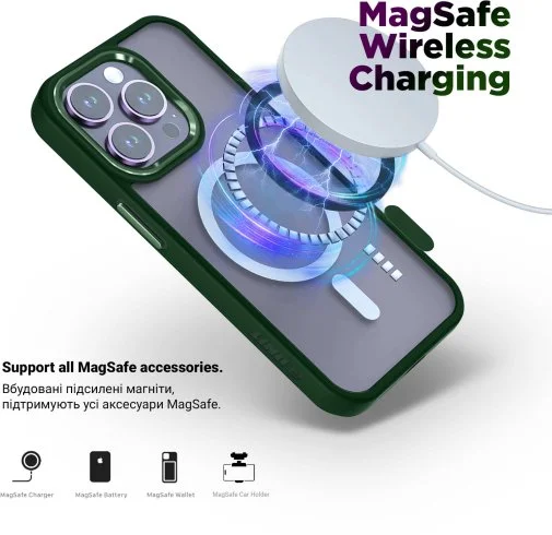 Фото: Чохол ArmorStandart for Apple iPhone 13 - Unit MagSafe Dark Green (ARM66938) № 9 | KTC