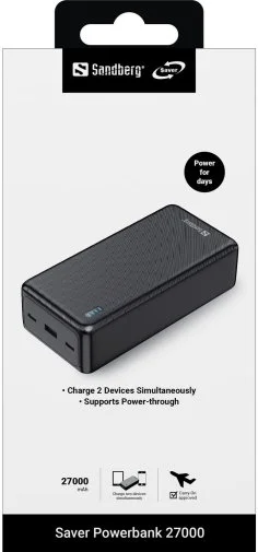 Фото: Батарея універсальна Sandberg Saver 27000mAh 22.5W Black (320-43) № 11 | KTC