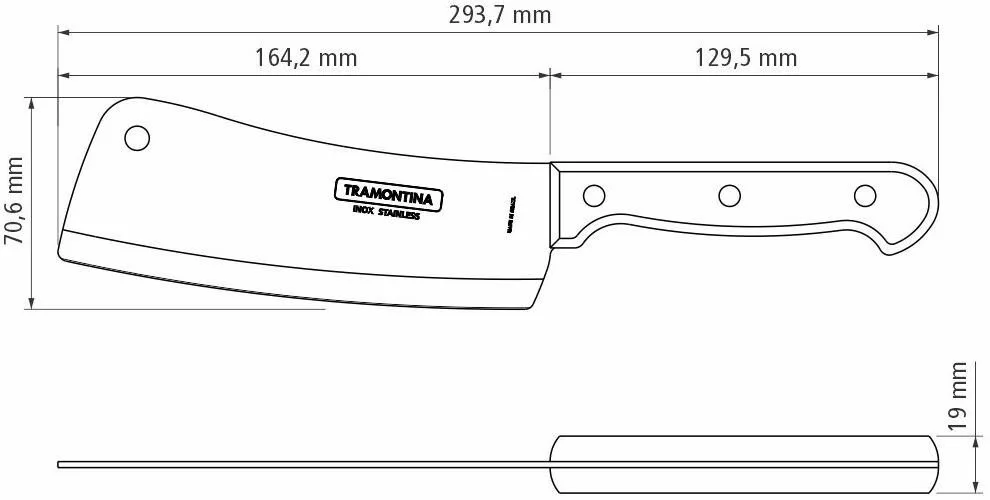 Фото: Ніж кухонний сокирка Tramontina POLYWOOD 15cm Brown (21134/176) № 6 | KTC