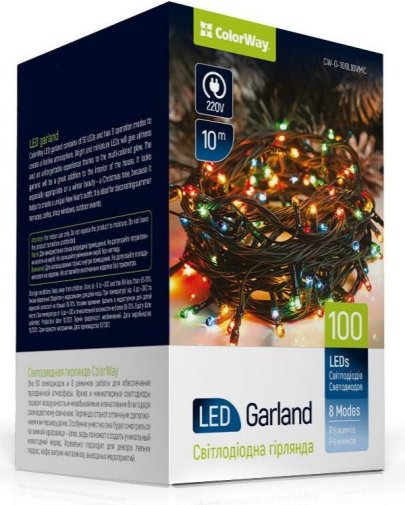 Гірлянда ColorWay 100 LED/10m (CW-G-100L10VMC)