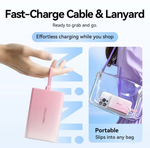 Батарея універсальна Vention FHZL0 10000mAh, 1xUSB, 1xType-C, 1xLightning, 22.5W, Gradient Blue