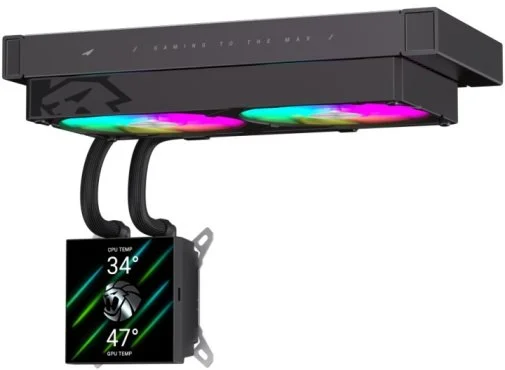 Фото: Система рідинного охолодження Gamemax GLACIER 240 LCD BK № 12 | KTC