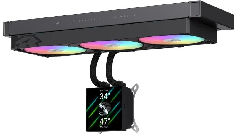 Фото: Система рідинного охолодження Gamemax GLACIER 360 LCD BK № 15 | KTC