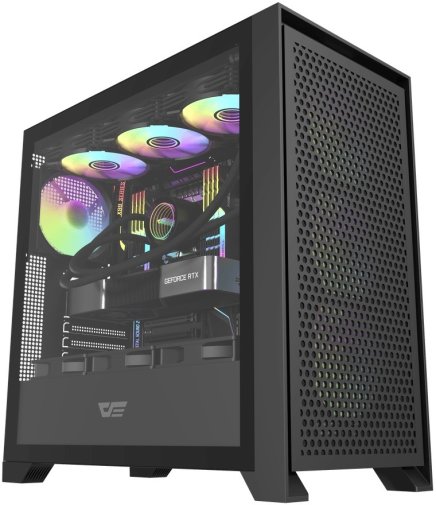 Корпус DARKFLASH DRX90 Mesh Black with window (DRX90 MESH BLACK)