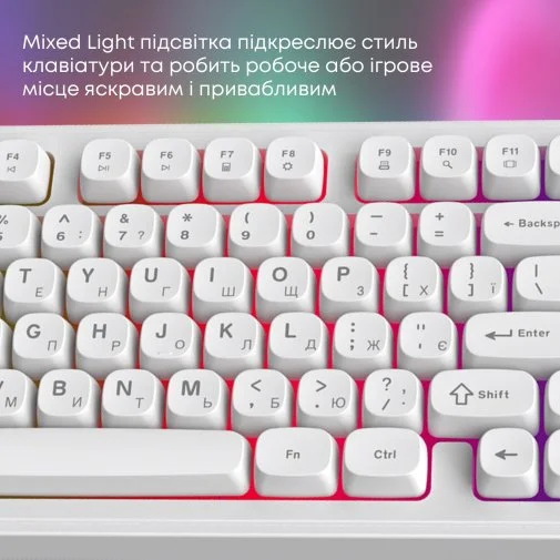 Фото: Клавіатура Ajazz AF98 USB White (AF98-W) № 23 | KTC