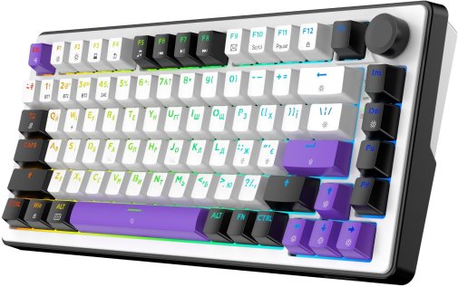 Клавіатура Hator Hellyberry HK75 Mechanical Linear Wireless/BT Black/White (HK75 wireless)