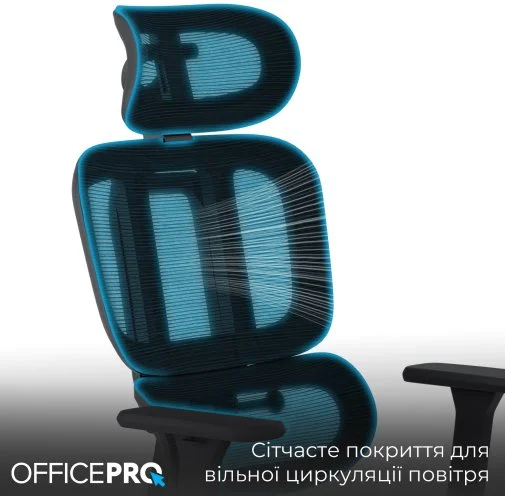 Фото: Крісло OfficePro Skyline OC580-B-B-B Black № 29 | KTC