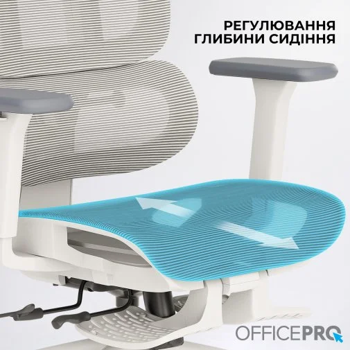 Фото: Крісло OfficePro Skyline Footrest OC750 White/Light Gray (OC750-W-LG-LG) № 37 | KTC