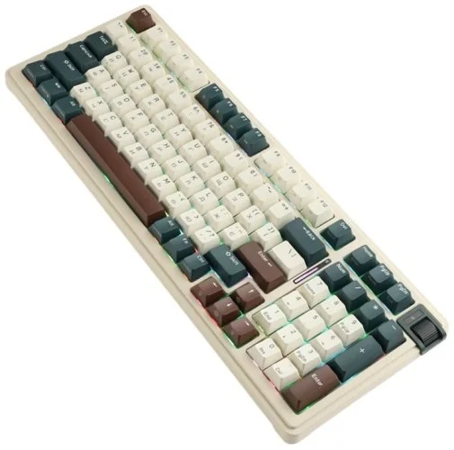 Фото: Клавіатура KZZI K98 Rainbow Switch ENG/UKR WL/BT/USB Oasis Green (6935280824975) № 11 | KTC