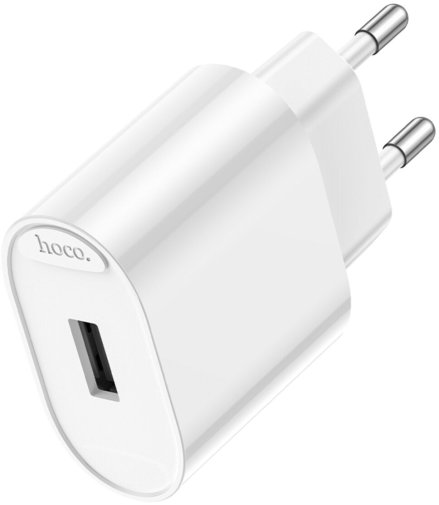 Мережевий зарядний пристрій Hoco C109A Fighter 1xUSB, 10.5W, White