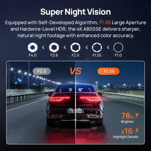 Відеореєстратор 70mai Dash Cam 4K A800SE-2 Set