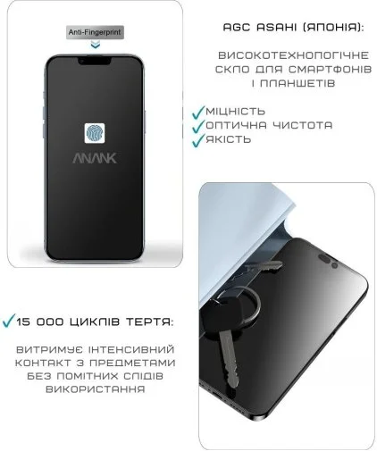 Фото: Захисне скло Anank for iPhone 17 Pro Max - 2.5D Anti-Fingerprint (6975593907255) № 13 | KTC