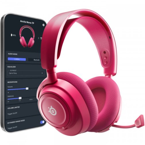 Гарнітура SteelSeries Arctis Nova 7P Gen 2 Wireless Magenta (61746)