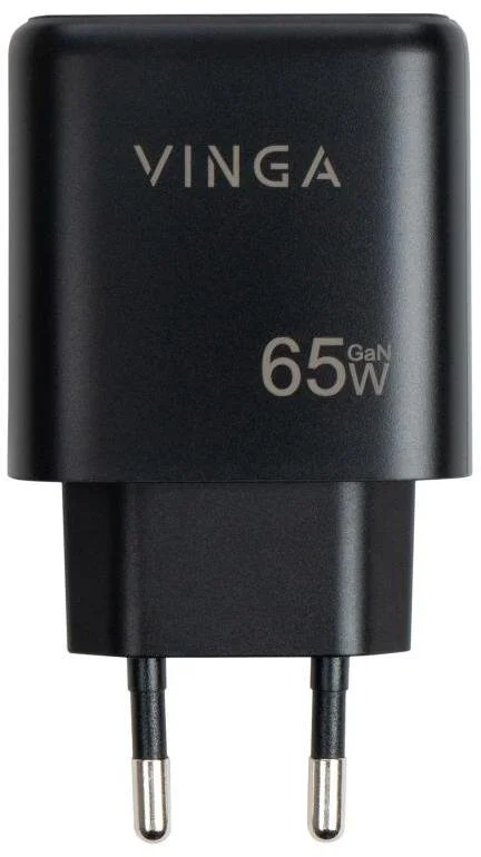 Фото: Зарядний пристрій Vinga GaN 65W Black (VCPCHCA65B) № 10 | KTC