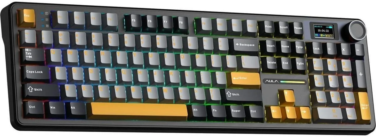 Фото: Клавіатура Aula F108 Pro WL/BT/USB Black (6978080501295) № 19 | KTC