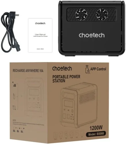 Фото: Зарядна станція Choetech BS068 1200W 1024Wh + Wi-Fi + BT № 17 | KTC